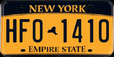 NY license plate HFO1410