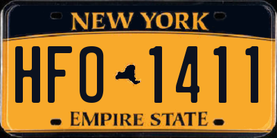 NY license plate HFO1411