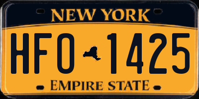 NY license plate HFO1425