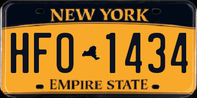NY license plate HFO1434