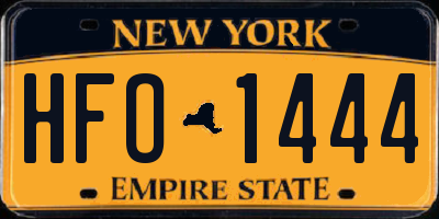 NY license plate HFO1444