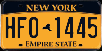 NY license plate HFO1445