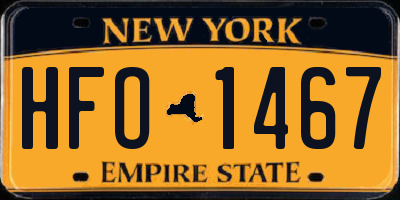 NY license plate HFO1467