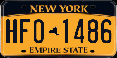 NY license plate HFO1486