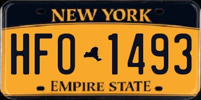 NY license plate HFO1493