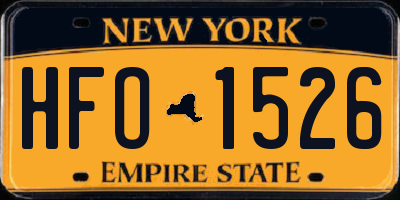 NY license plate HFO1526