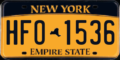 NY license plate HFO1536