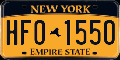 NY license plate HFO1550