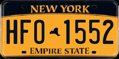 NY license plate HFO1552