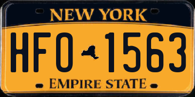 NY license plate HFO1563