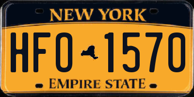 NY license plate HFO1570