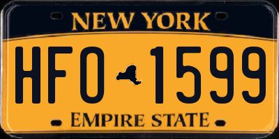 NY license plate HFO1599