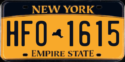 NY license plate HFO1615