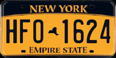 NY license plate HFO1624