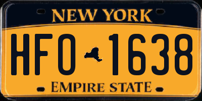 NY license plate HFO1638