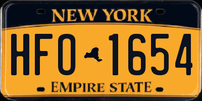 NY license plate HFO1654