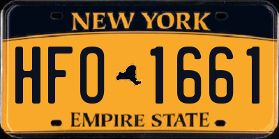 NY license plate HFO1661