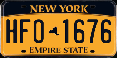 NY license plate HFO1676