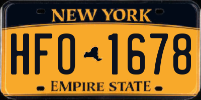 NY license plate HFO1678