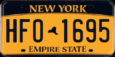 NY license plate HFO1695