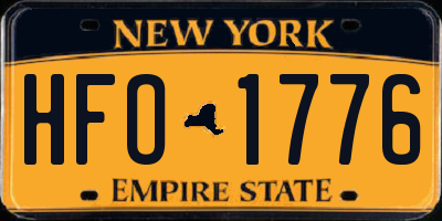 NY license plate HFO1776