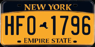 NY license plate HFO1796