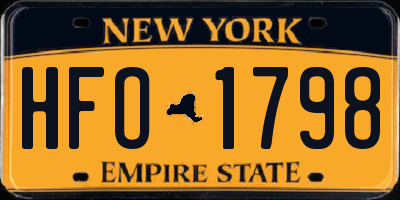 NY license plate HFO1798