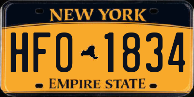 NY license plate HFO1834