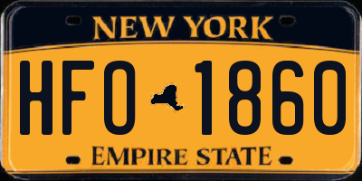 NY license plate HFO1860