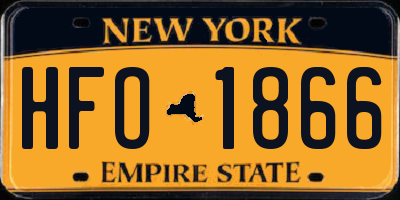 NY license plate HFO1866