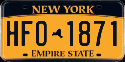 NY license plate HFO1871