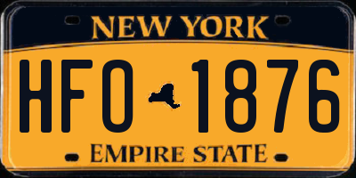 NY license plate HFO1876