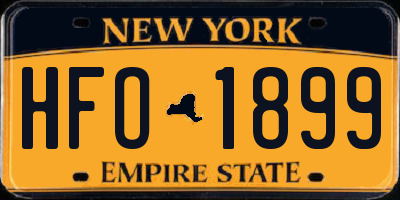 NY license plate HFO1899