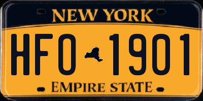 NY license plate HFO1901