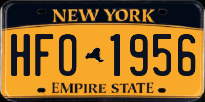 NY license plate HFO1956