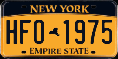 NY license plate HFO1975