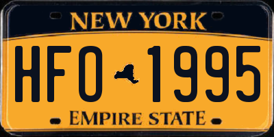 NY license plate HFO1995