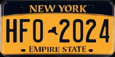 NY license plate HFO2024
