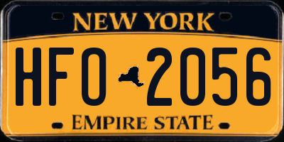 NY license plate HFO2056