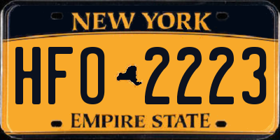 NY license plate HFO2223