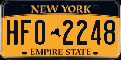 NY license plate HFO2248