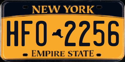 NY license plate HFO2256