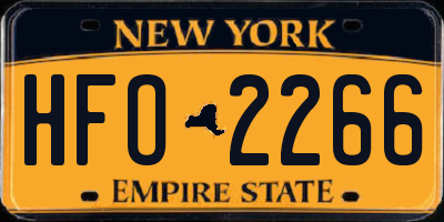 NY license plate HFO2266