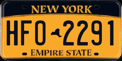 NY license plate HFO2291