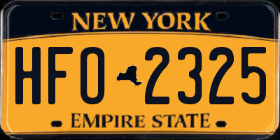 NY license plate HFO2325