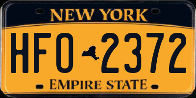 NY license plate HFO2372