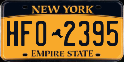 NY license plate HFO2395