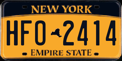 NY license plate HFO2414