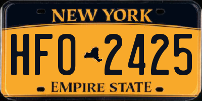 NY license plate HFO2425