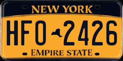NY license plate HFO2426